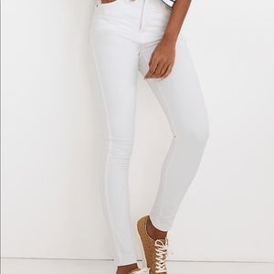 Madewell High Rise Skinny Denim, NWT, Whitez Size 30 Tall